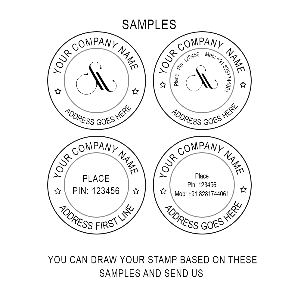 round rubber stamp template