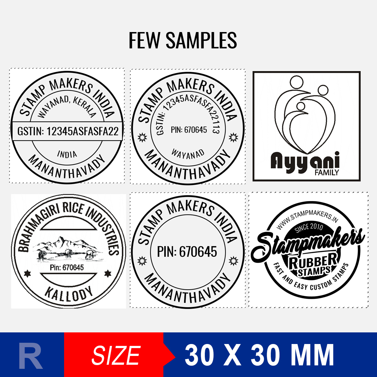 Bank Stamp Official Seal Makers India | Pre Inked Rubber Stamp