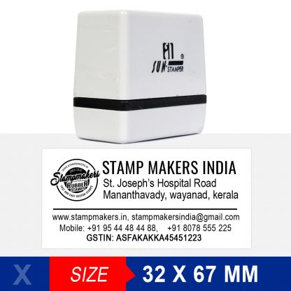 Address Stamp   67X32 mm ::  7/8 Lines - Image 2