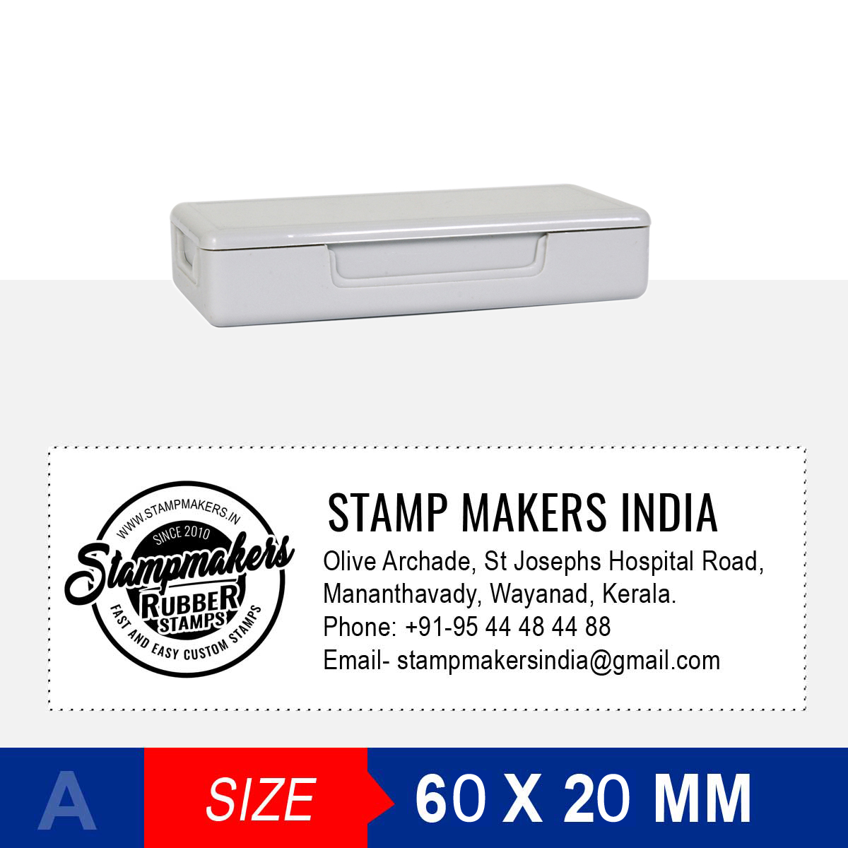 Regular Rubber Stamp Size 4 x 6, Business Logo Stamp