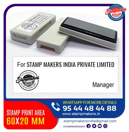 Proprietor Stamp with Logo / Pocket Stamp 60x20 mm