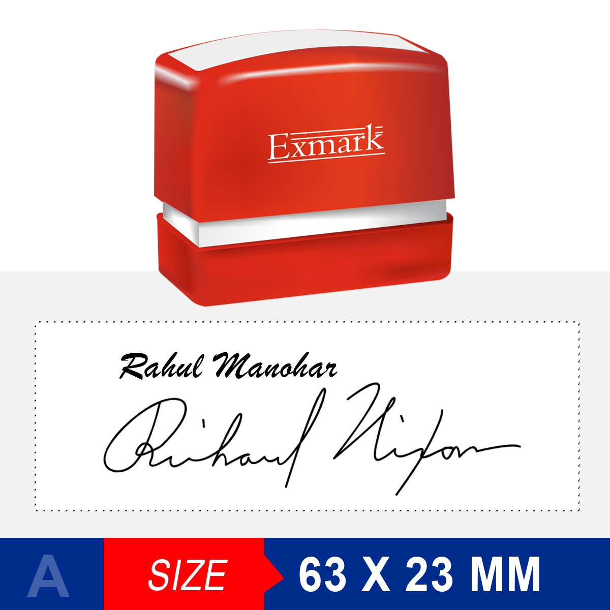 Signature Stamp With Date Exmark Pre Ink Signature Stamp With Date 